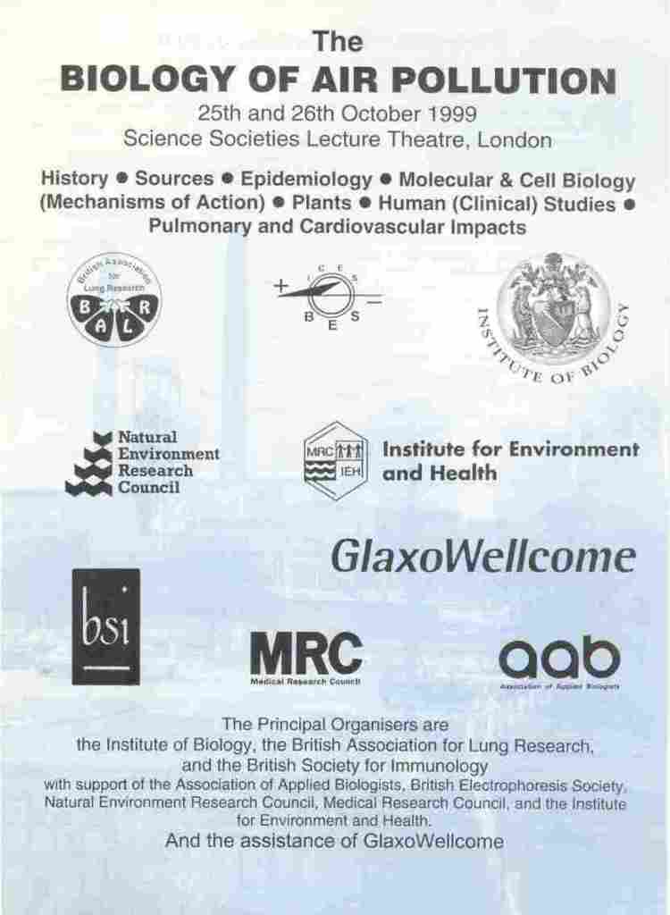 biology of air pollution