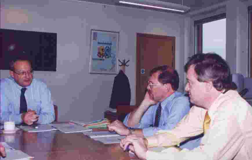 Lord Sainsbury Science Minister, Peter Caligari Vice-President Institute of Biology, Jonathan Cowie Head of Science Policy IoB